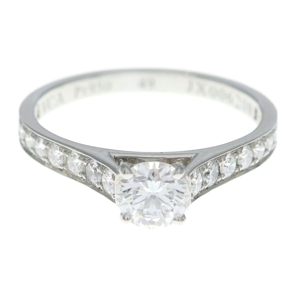 Van Cleef & Arpels Romance Solitaire Diamond Ring Platinum — view 4