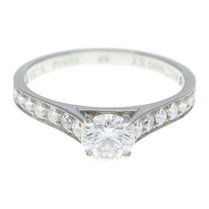 Van Cleef & Arpels Romance Solitaire Diamond Ring Platinum — view 4