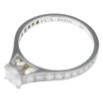 Van Cleef & Arpels Romance Solitaire Diamond Ring Platinum — view 5