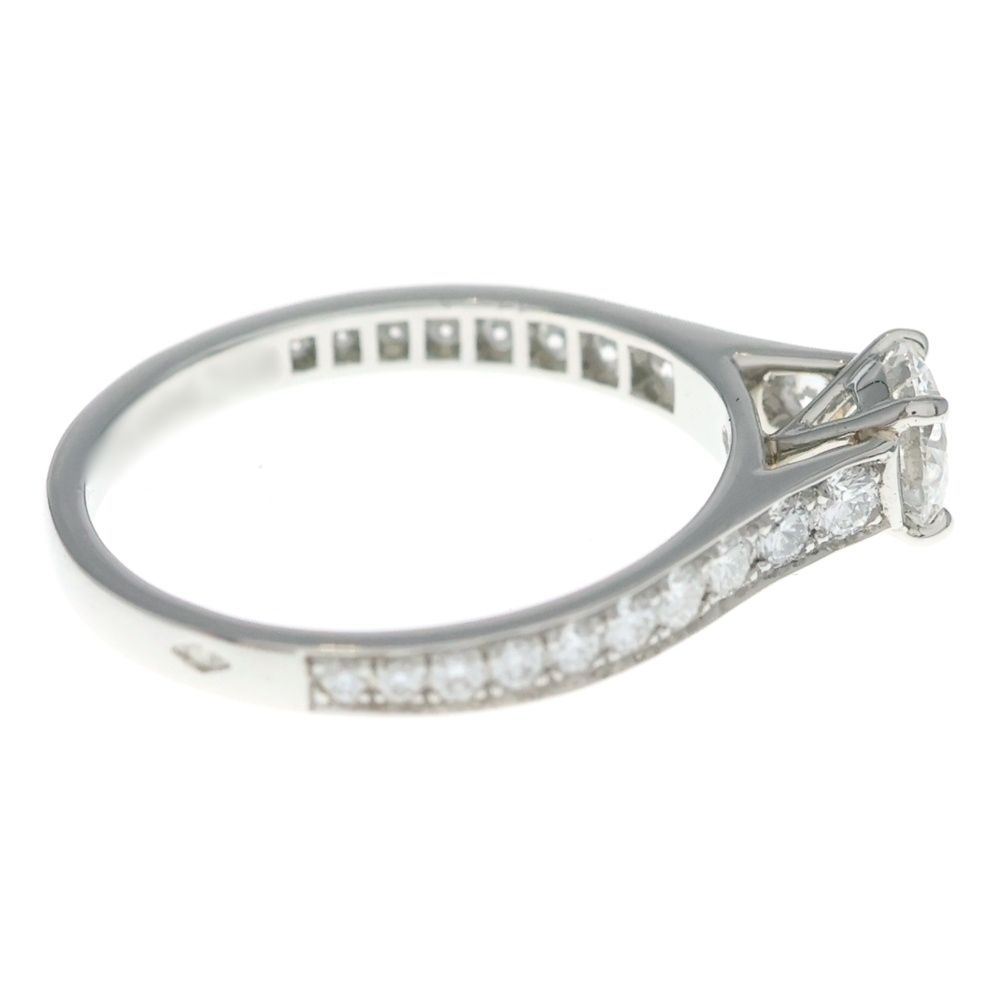 Van Cleef & Arpels Romance Solitaire Diamond Ring Platinum — view 3