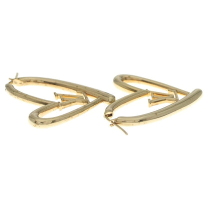 Louis Vuitton Book de Reuil Heart Foreign Love GM Earrings Gold — view 3
