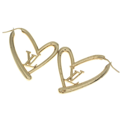 Louis Vuitton Book de Reuil Heart Foreign Love GM Earrings Gold