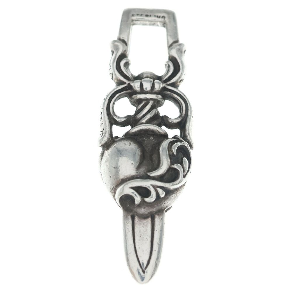 Chrome Hearts Dagger Heart Daga Pendant Top Silver — view 2