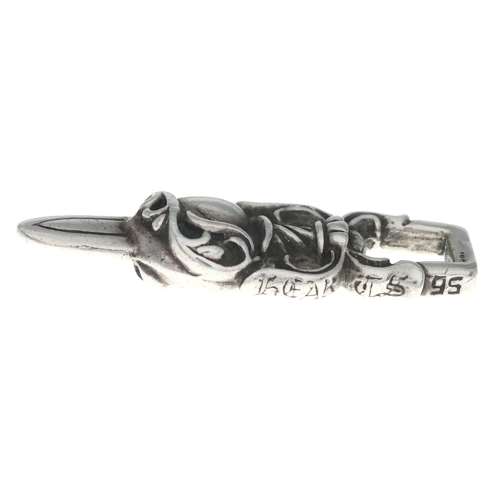 Chrome Hearts Dagger Heart Daga Pendant Top Silver — view 4