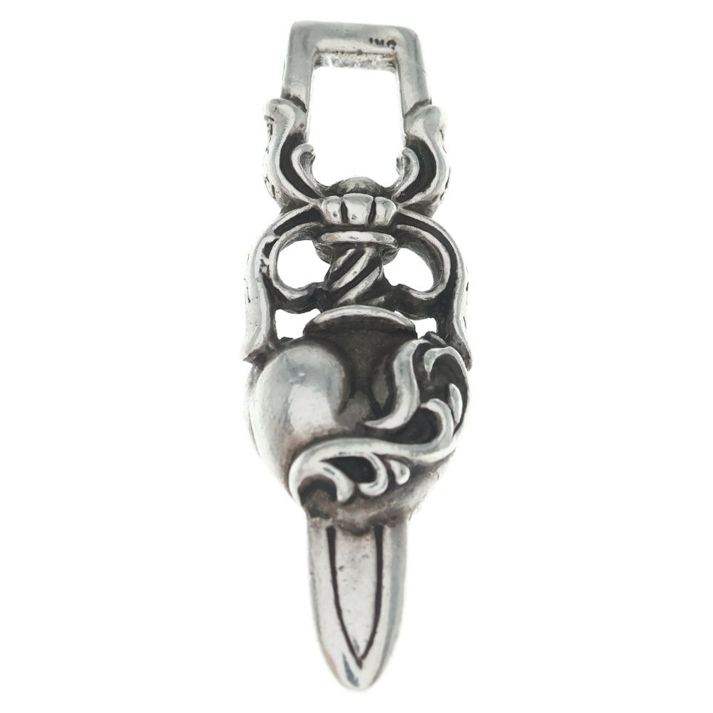 Chrome Hearts Dagger Heart Daga Pendant Top Silver