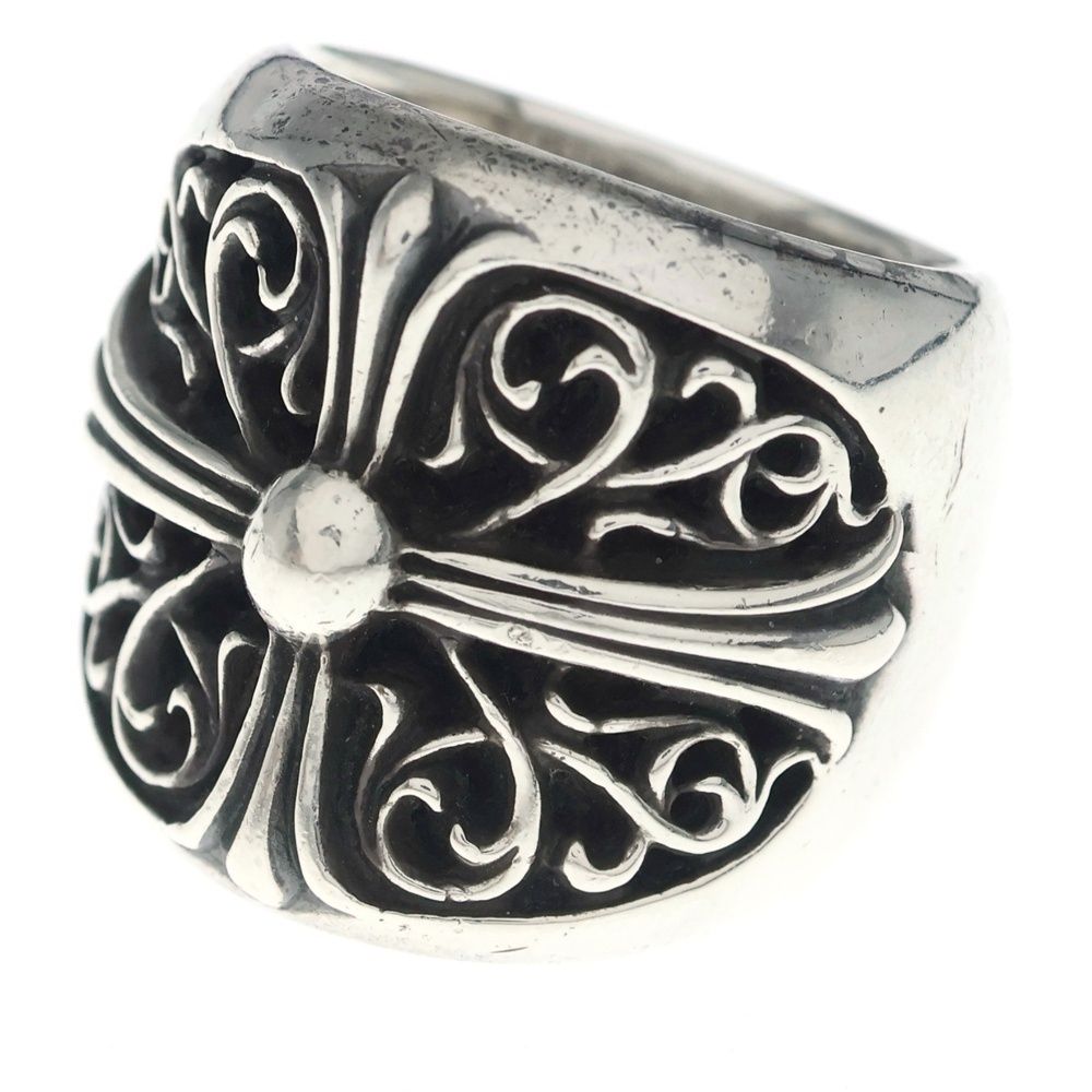 Chrome Hearts Classic Oval Cross Ring Silver