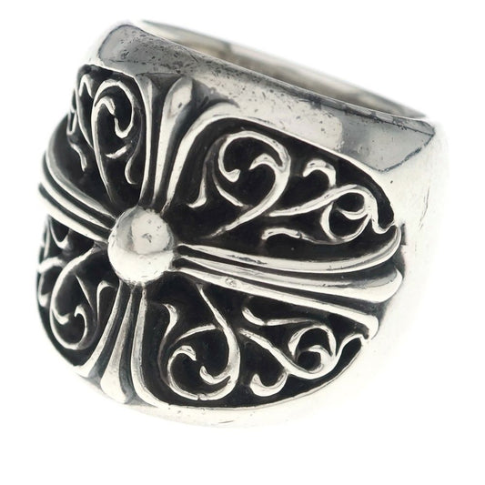 Chrome Hearts Classic Oval Cross Ring Silver
