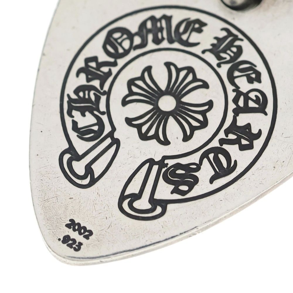 Chrome Hearts Guitar Pick Pendant Top Silver — view 5
