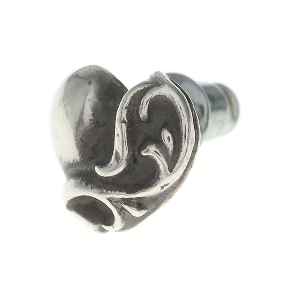Chrome Hearts Stud Heart Earrings Silver