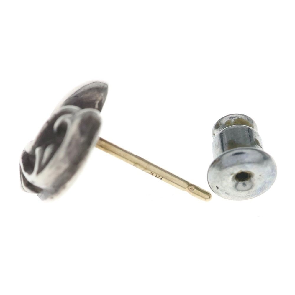 Chrome Hearts Stud Heart Earrings Silver — view 6