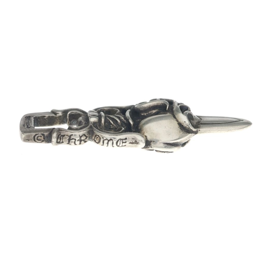 Chrome Hearts Dagger Heart Daga Pendant Top Silver — view 3