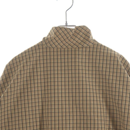 Miu Miu Check Allover Front Logo Zip Up Jacket Beige — view 4