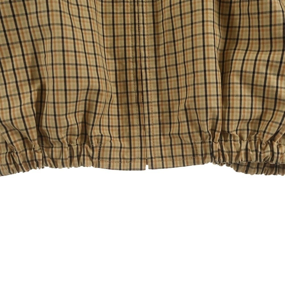 Miu Miu Check Allover Front Logo Zip Up Jacket Beige — view 5