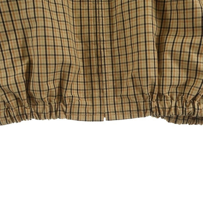 Miu Miu Check Allover Front Logo Zip Up Jacket Beige — view 5