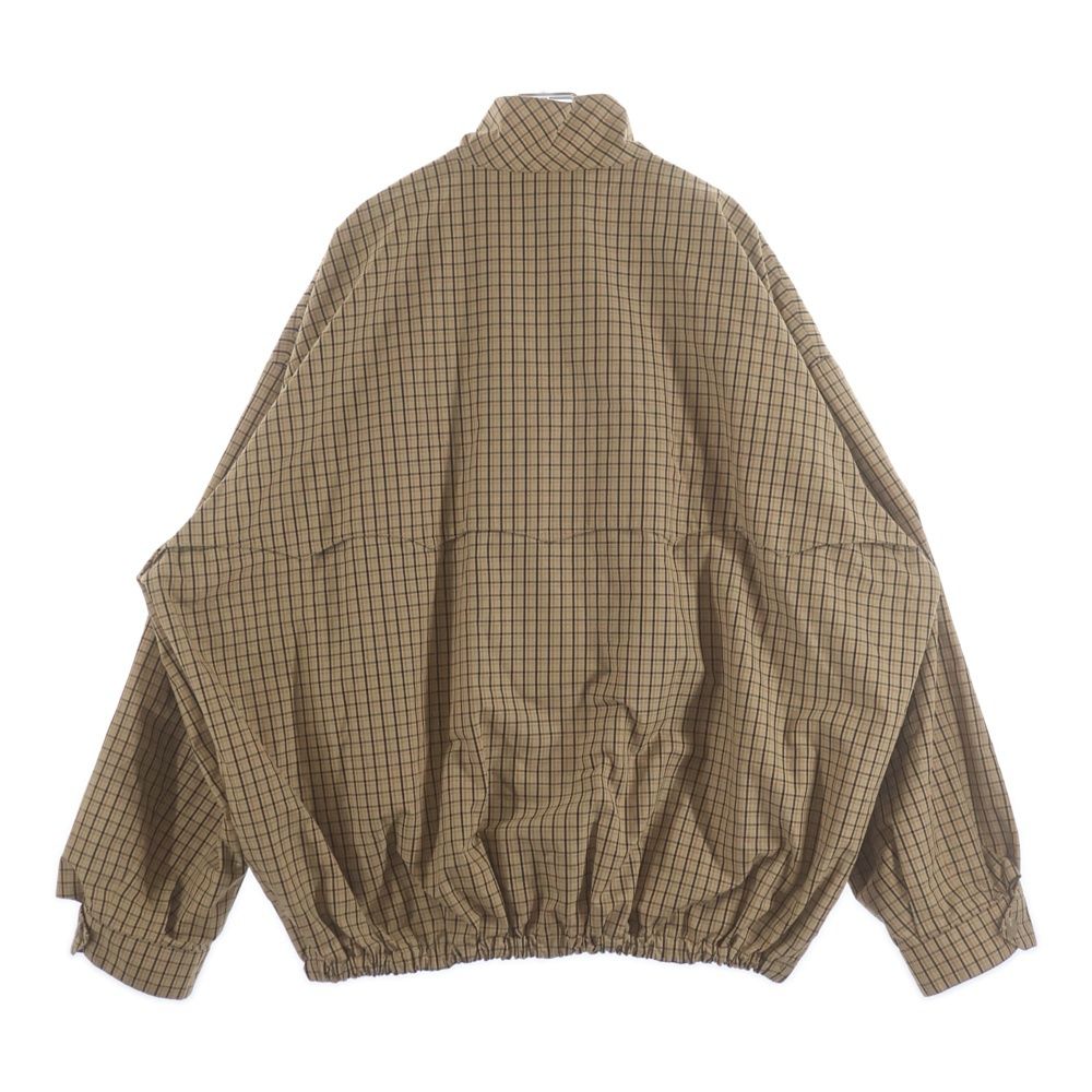 Miu Miu Check Allover Front Logo Zip Up Jacket Beige — view 2