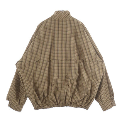Miu Miu Check Allover Front Logo Zip Up Jacket Beige — view 2