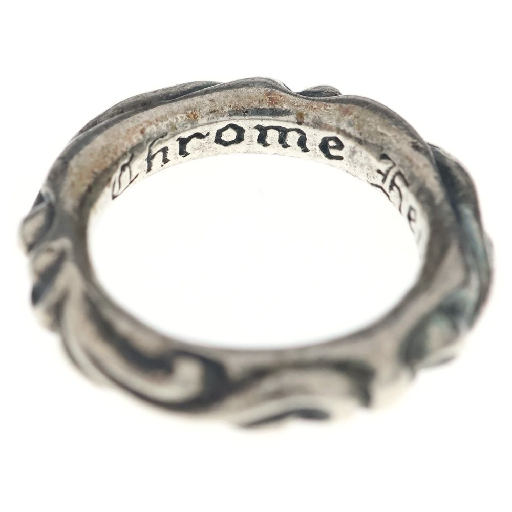 Chrome Hearts Scrl Band Scroll Ring Silver — view 4