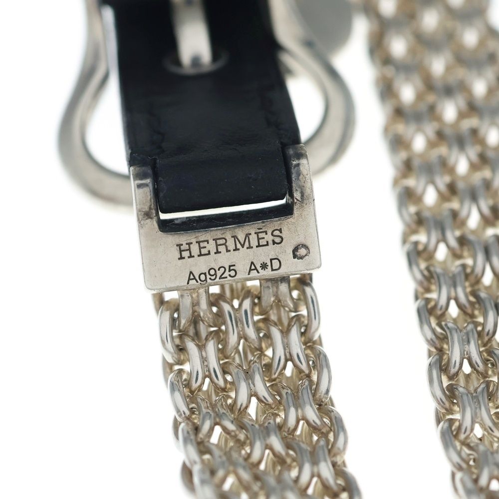 Hermes Ceintrue Silver Necklace Century — view 5