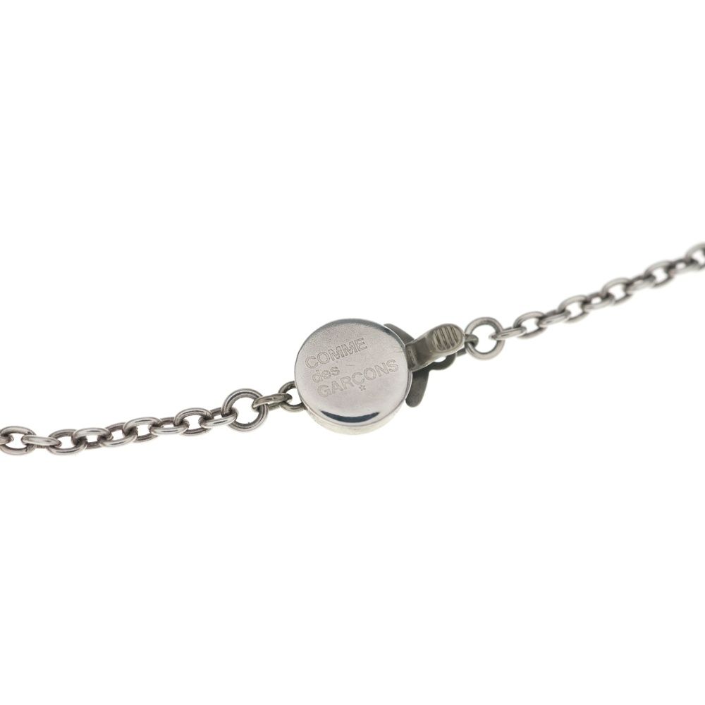 Chrome Hearts Comme Des Garcons CH Plus Dmnd CH 2 Point Diamond Silver Necklace — view 5