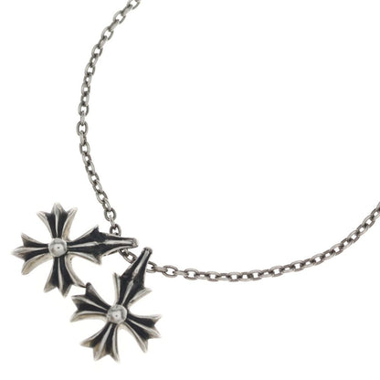 Chrome Hearts Comme Des Garcons CH Plus Dmnd CH 2 Point Diamond Silver Necklace