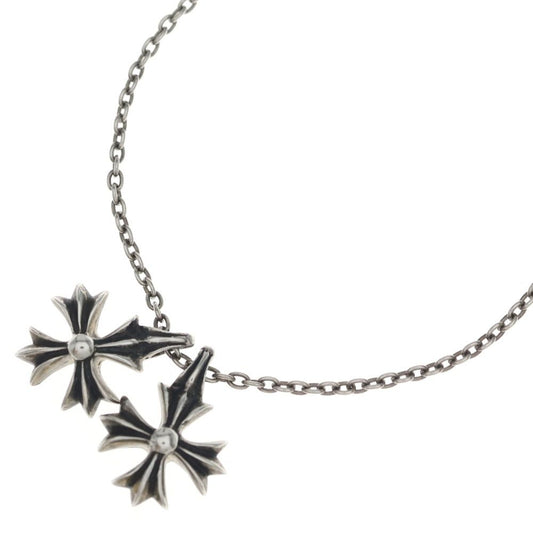 Chrome Hearts Comme Des Garcons CH Plus Dmnd CH 2 Point Diamond Silver Necklace