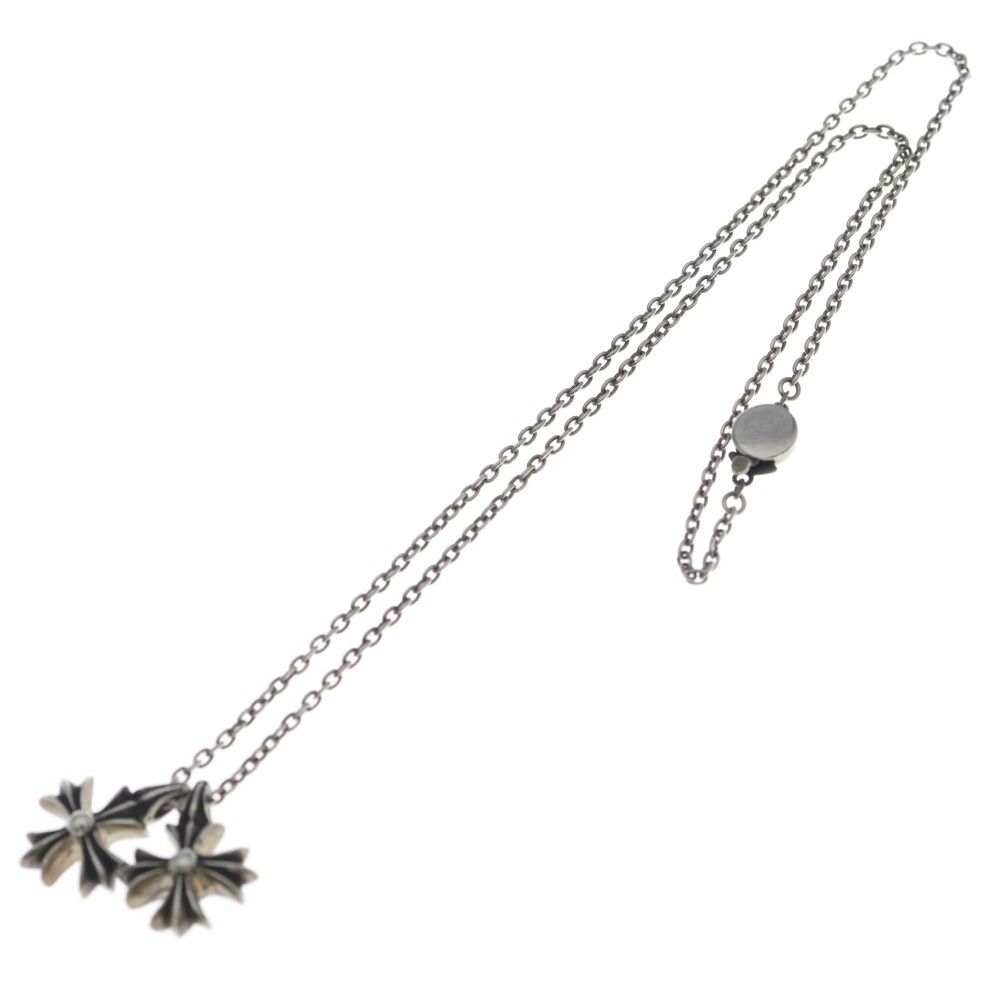 Chrome Hearts Comme Des Garcons CH Plus Dmnd CH 2 Point Diamond Silver Necklace — view 2