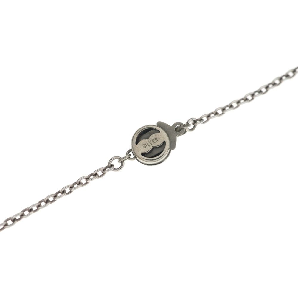 Chrome Hearts Comme Des Garcons CH Plus Dmnd CH 2 Point Diamond Silver Necklace — view 6