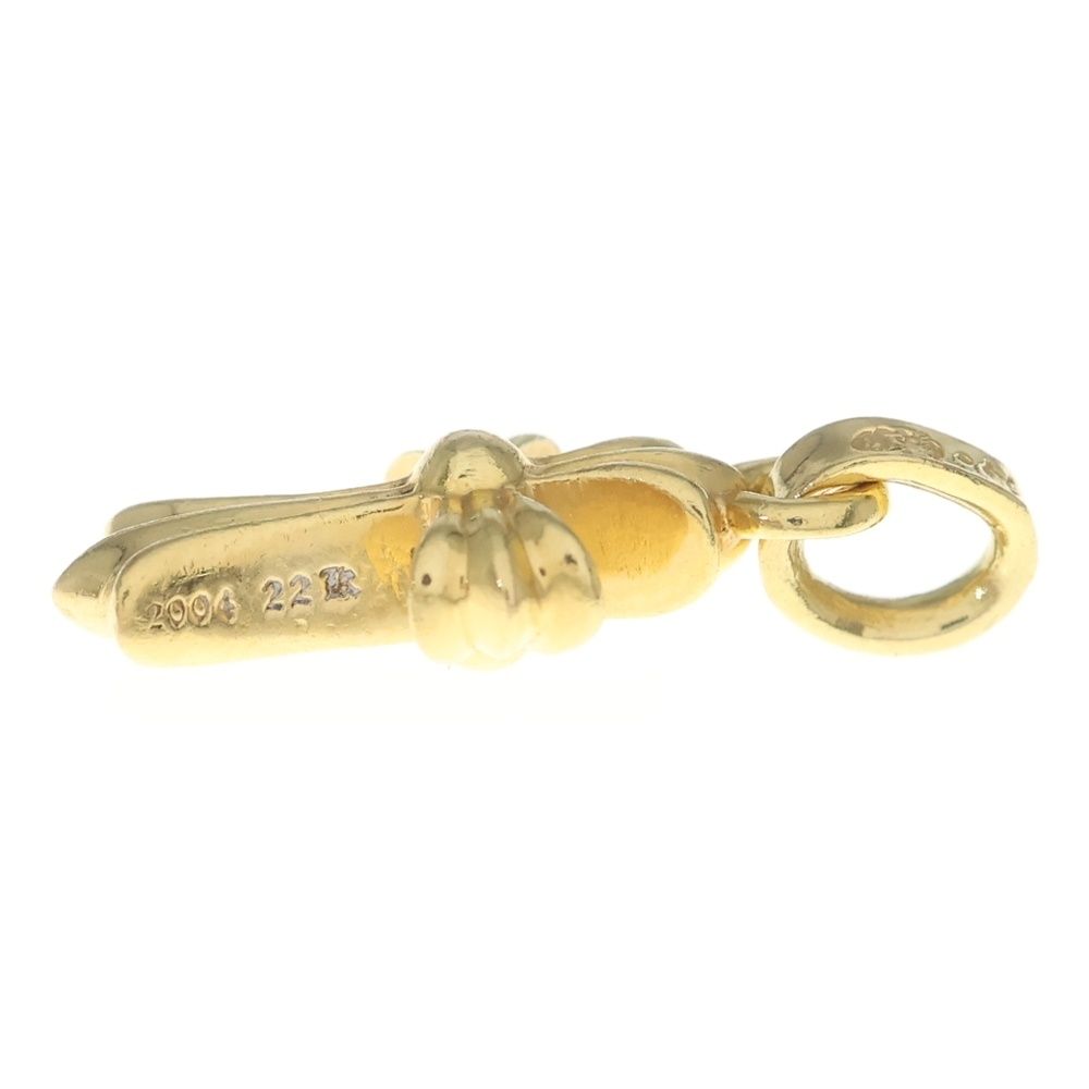 Chrome Hearts 22k Crs Baby Fat Cross Pendant Top Gold — view 4
