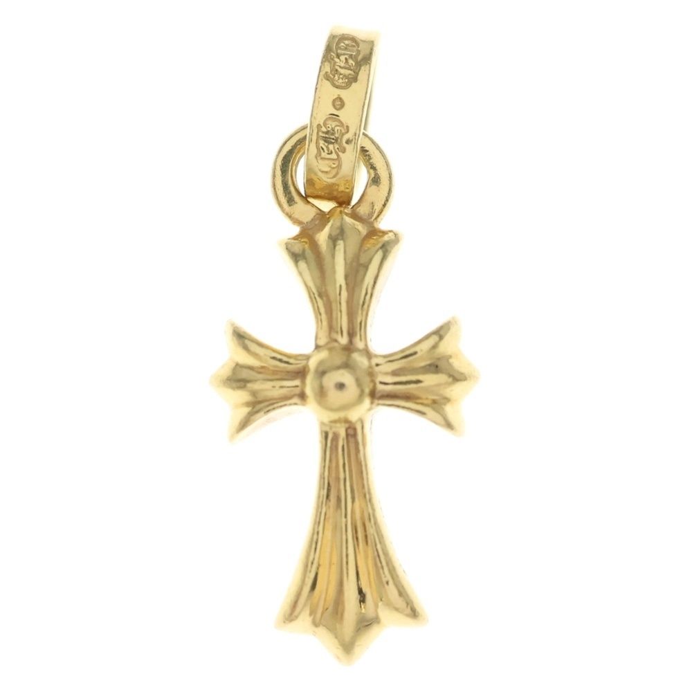 Chrome Hearts 22k Crs Baby Fat Cross Pendant Top Gold — view 2