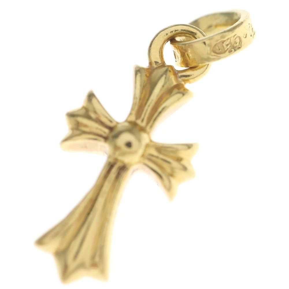 Chrome Hearts 22k Crs Baby Fat Cross Pendant Top Gold — view 6