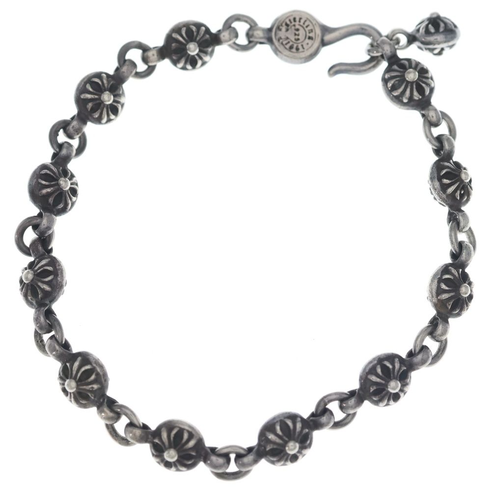 Chrome Hearts No1 Ball 1 Cross Bracelet Silver
