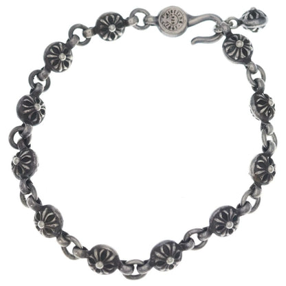 Chrome Hearts No1 Ball 1 Cross Bracelet Silver