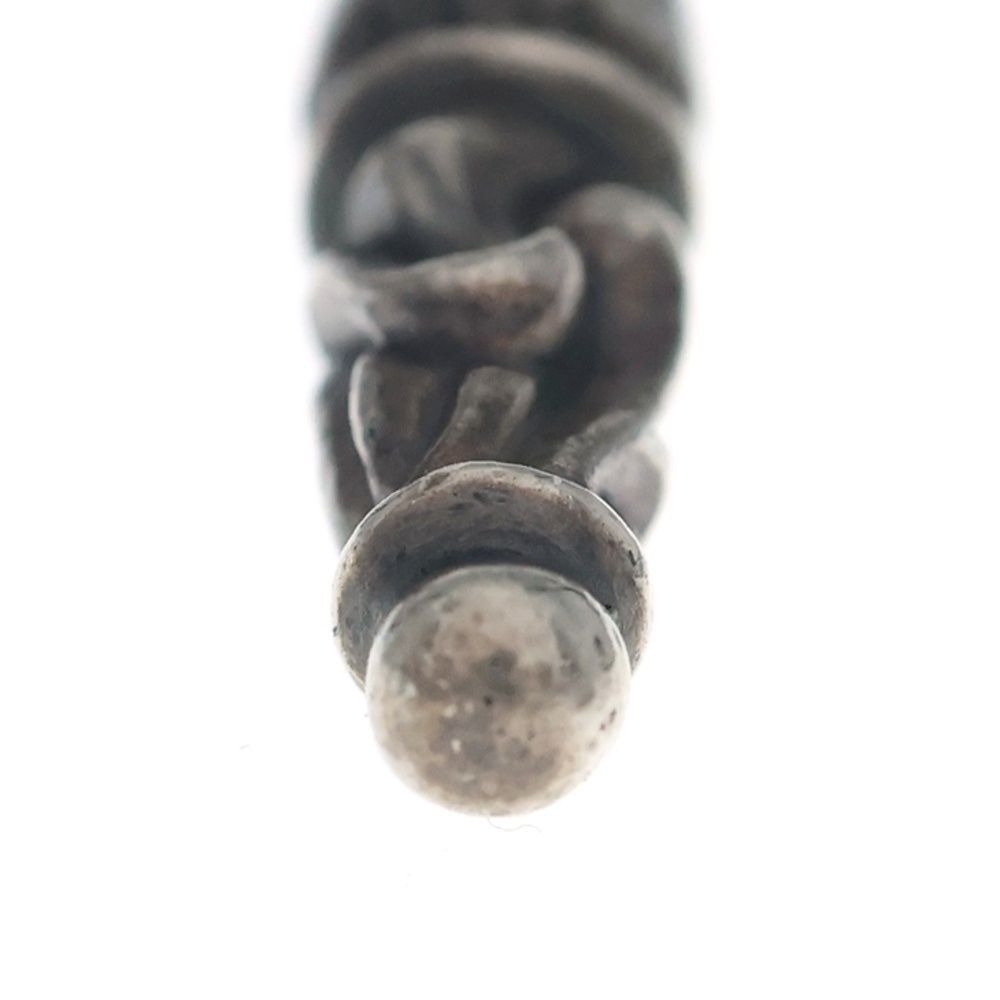 Chrome Hearts Leather Braid Scroll Necklace Black Silver — view 6