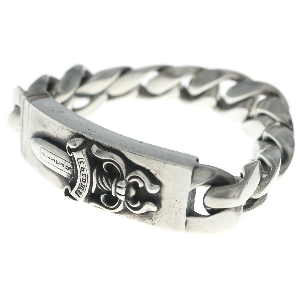 Chrome Hearts ID Dagger ID Classic Link Bracelet Silver