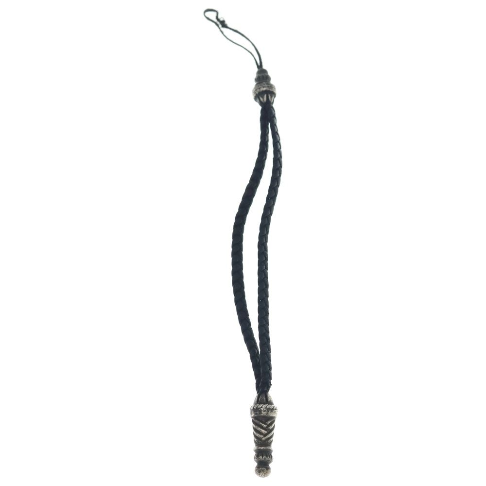 Chrome Hearts Phnstrp Phone Strap Large Scroll Black Silver