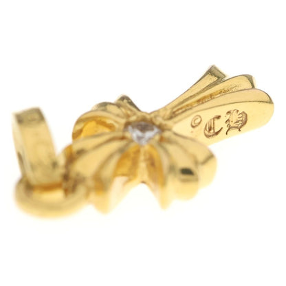 Chrome Hearts 22k Crs Baby Fat Dia Fat Cross 1 Diamond on Both Sides Pendant — view 5