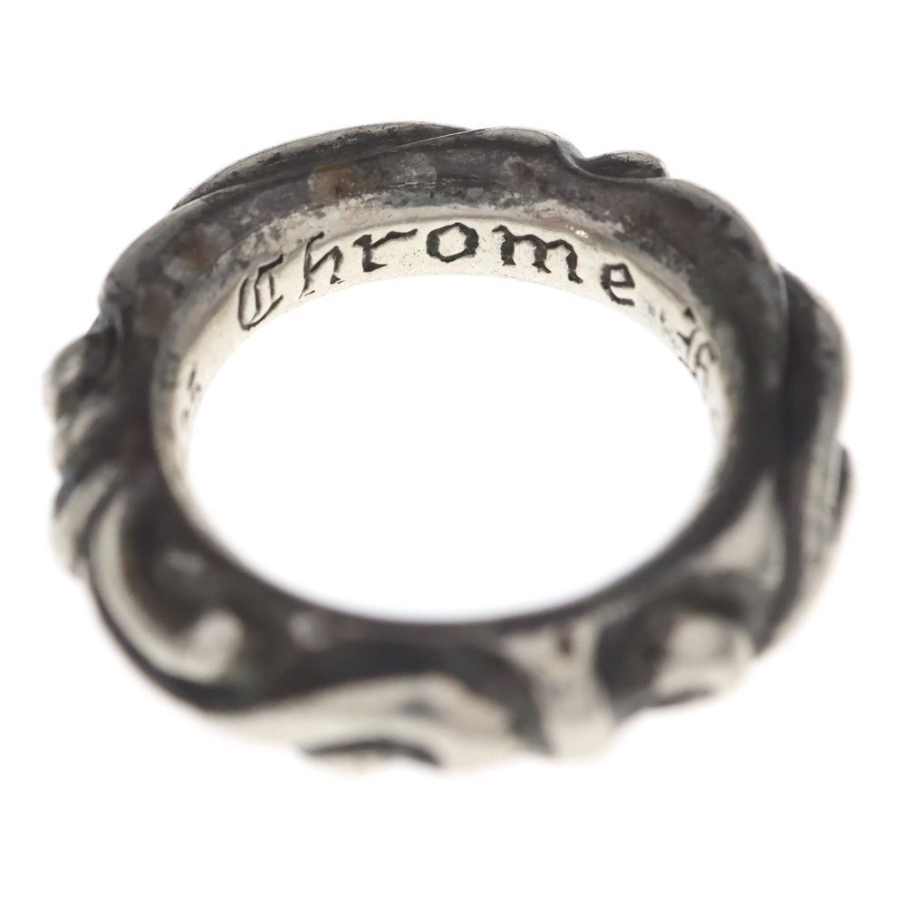 Chrome Hearts Scrl Band Scroll Ring Silver — view 4