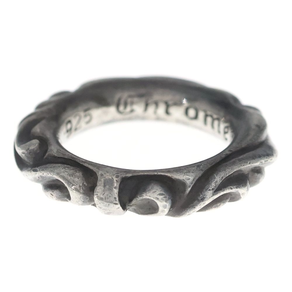 Chrome Hearts Scrl Band Scroll Ring Silver — view 3