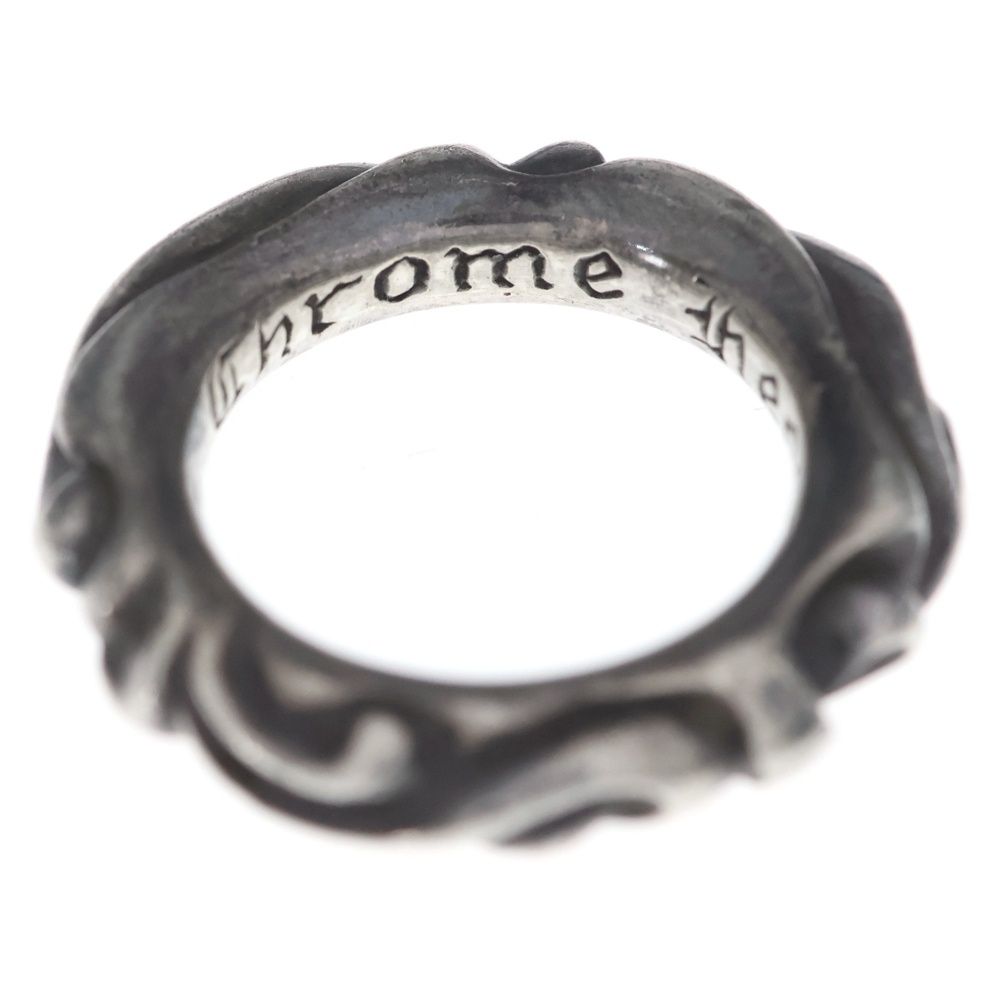 Chrome Hearts Scrl Band Scroll Ring Silver — view 4