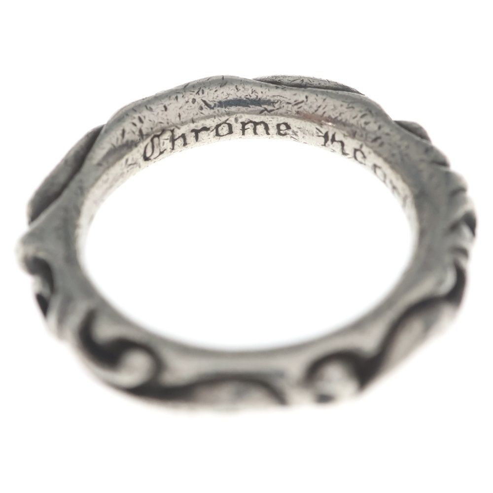 Chrome Hearts Scrl Band Scroll Ring Silver — view 4