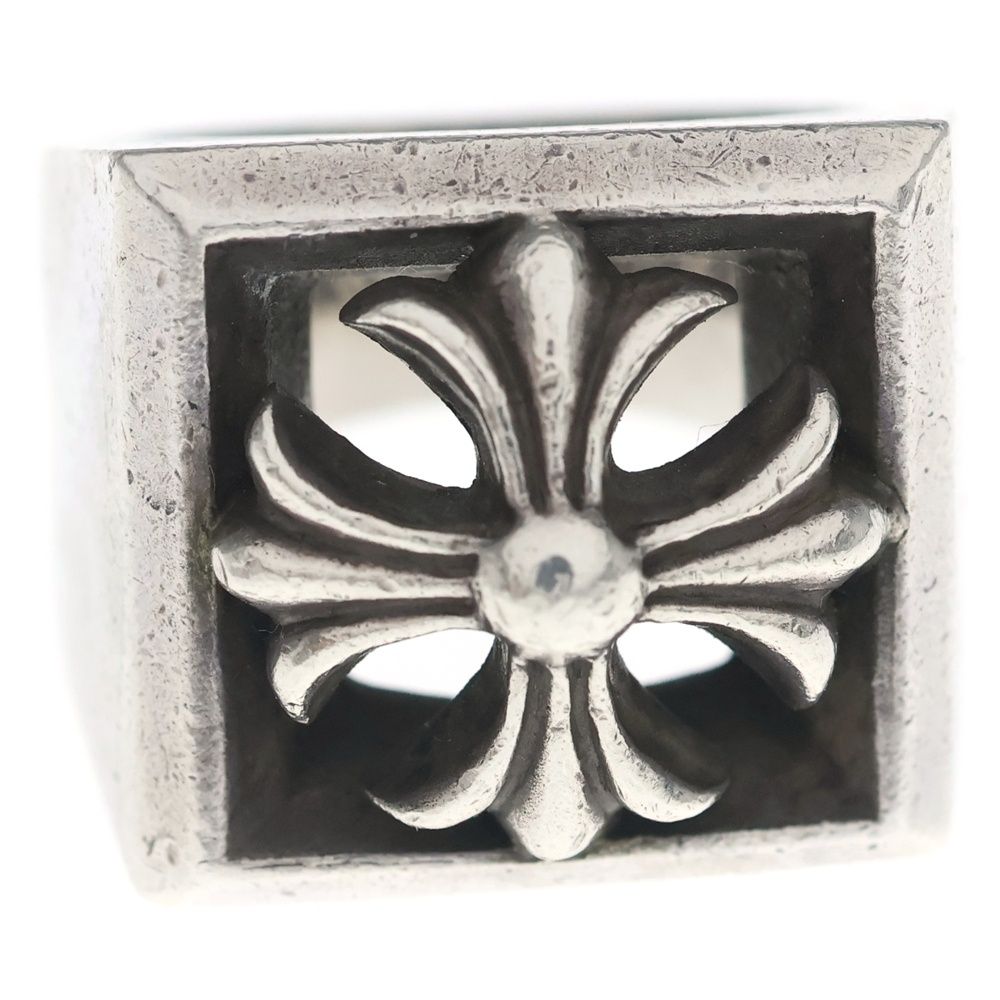Chrome Hearts Letter Block CH Plus Ring Silver — view 4