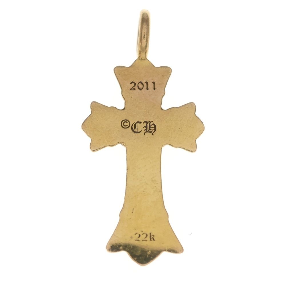 Chrome Hearts 22k Dbl CH Crs P Dia Double CH Cross Charm Pave Diamond Pendant — view 2