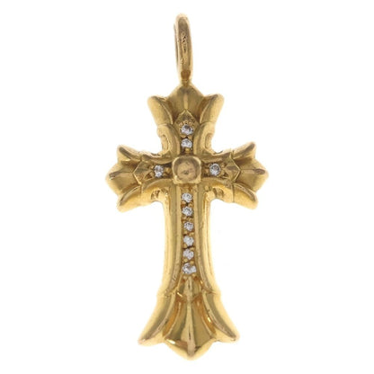 Chrome Hearts 22k Dbl CH Crs P Dia Double CH Cross Charm Pave Diamond Pendant