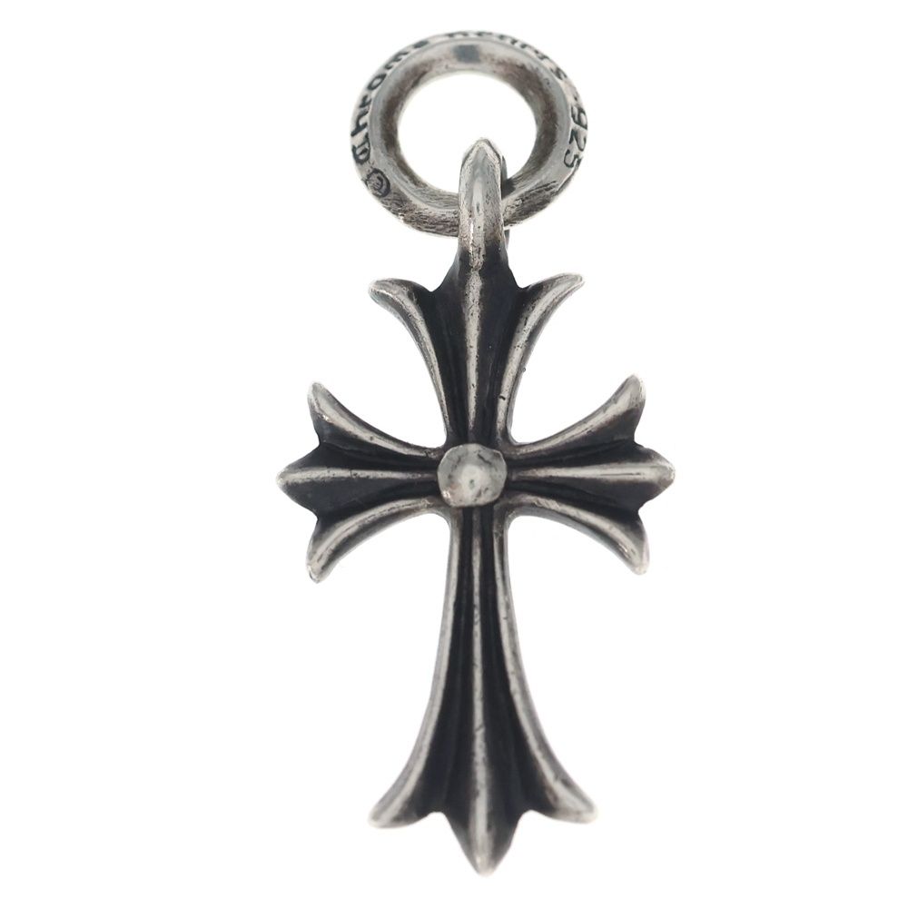 Chrome Hearts Tiny CH Cross Charm Necklace Top Silver — view 2