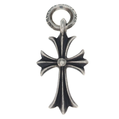 Chrome Hearts Tiny CH Cross Charm Necklace Top Silver — view 2