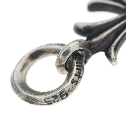 Chrome Hearts Tiny CH Cross Charm Necklace Top Silver — view 6
