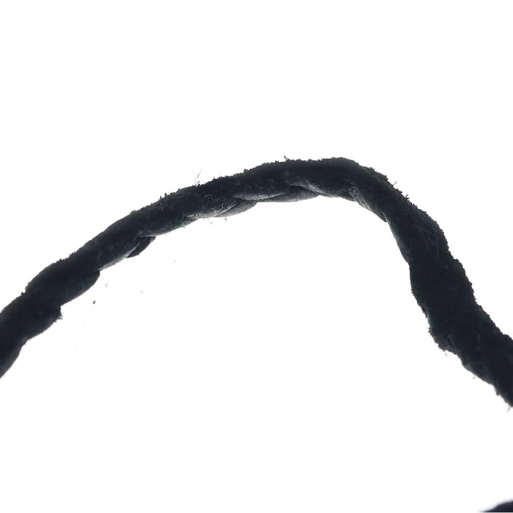 Chrome Hearts Leather Braid Scroll Necklace Black Silver — view 4