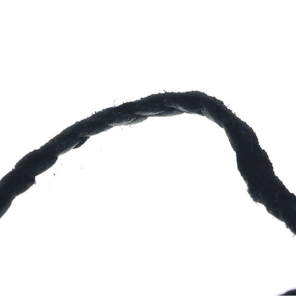 Chrome Hearts Leather Braid Scroll Necklace Black Silver — view 4