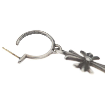 Chrome Hearts Tiny CH Cross Hoop Earrings Silver — view 5
