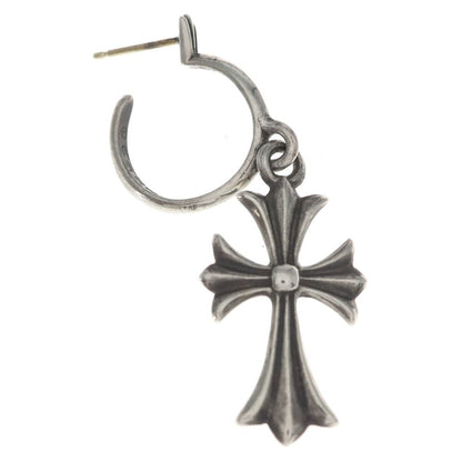 Chrome Hearts Tiny CH Cross Hoop Earrings Silver — view 2